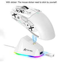 ATTACK SHARK X11 Lightweight Wireless Gaming Mouse With RGB Charging Dock,Tri-Mode-2.4G/USB-C Wired/BT,22K DPI,PAW3311 Optical Sensor,HUYU Switch, 5 Programmable Buttons For PC - 白色 - 查看 9