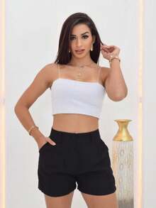 Women's Shorts Sensoriale Social Fashion Spring/Summer - màu đen - Xem 2