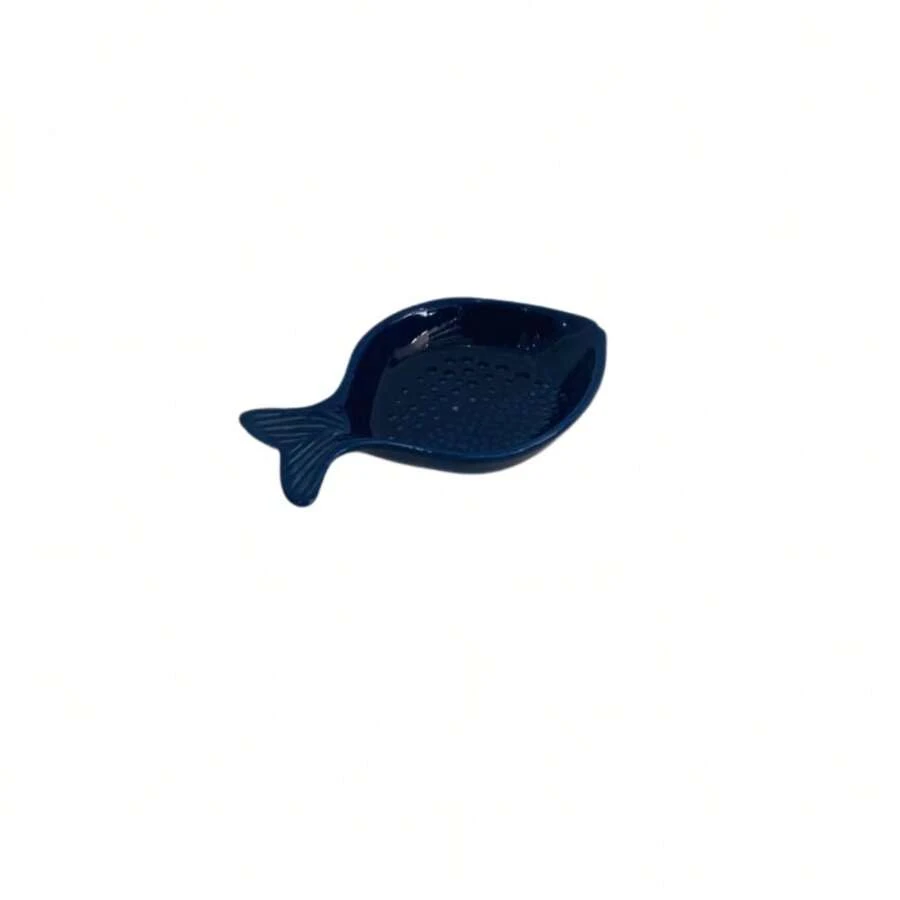 Medium Fish Tray Ceramic Dinnerware Decoration Table Setting Party Restaurant Snack Dish Platter - 藏蓝色 - 查看 1
