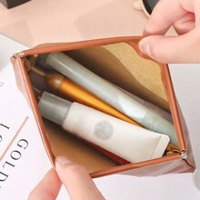Bộ Túi Đựng Mỹ Phẩm Bỏ Túi, Túi Trang Điểm Nhỏ Cho Ví Chống Thấm Nước Tự Đóng Túi Đựng Đồ Trang Điểm Du Lịch Di Động Túi Đựng Đồ Du Lịch Mini Đựng Mỹ Phẩm Tai Nghe Trang Sức - Màu nâu  Mocha - Xem 3