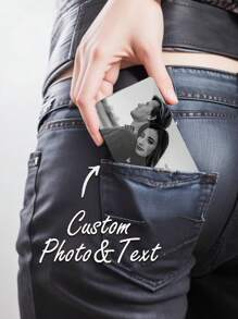 1pc Custom Photo Wallet Card, Personalized Photo Wallet Insert Card, Custom Couple Photo Wallet Card, Personalized Engraved Wallet Card With Picture, Personalised Photo Wallet Purse Card, Pets, Grandparents, Children, Girlfriend For Christmas, For Winter, For Fall/Autumn, For Holiday, For Weddings Treasure Finds, Winter Fashion, Christmas Gift, Christmas Decorations, Personalized Christmas Ornaments, Personalized Gifts For Women/Men, Personalized/Customized Keychain, Christmas Accessories,Delicate Romance,Winter Grace