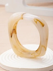 1 Pc Chunky Resin Cuff Bangle For Women - Multicolor - View 15