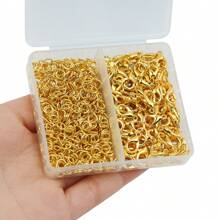 150 件/盒珠宝制作套件，50 个龙虾扣，100 个开口跳环，适用于 DIY 手链、项链、脚链配饰
