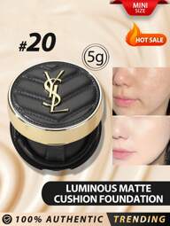 Yves Saint Laurent [Mini] LE CUSHION ENCRE DE PEAU COJÍN DE MAQUILLAJE LUMINOSO Y MATE 20 5g Crema-Fundación, de Alta Cobertura, de Larga Duración