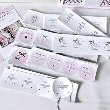 9 pezzi (36 adesivi) Adesivi circolari fluttuanti a nastro casuale - Adesivo di tenuta a disegno originale - Materiale da imballaggio Adesivo a puntini