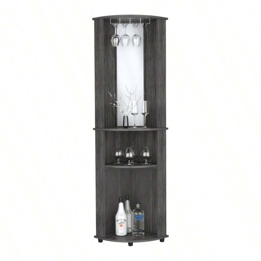 Nashville Corner Bar Unit With Wine Glass Rack And Lower