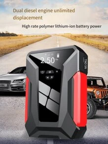 1pc 4 em 1 Emergency Car Jump Starter, Multi-Function Car Battery Jump Starter, 12V Car Starting & Intelligent Tire Inflation/Charging/Lighting All-In-One Machine, 39800MAH 600A Power Bank para até 4.0L Car