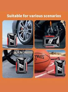 1pc 4 em 1 Emergency Car Jump Starter, Multi-Function Car Battery Jump Starter, 12V Car Starting & Intelligent Tire Inflation/Charging/Lighting All-In-One Machine, 39800MAH 600A Power Bank para até 4.0L Car
