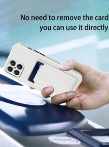 Apple Solid Phone Case With Card Slot Compatible With IPhone 15/15Pro/15Plus/15Promax