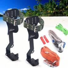Tree Pole Climbing Spike Set Safety Belt Straps Portable For Outdoor Fruit Pick - Black - View 1