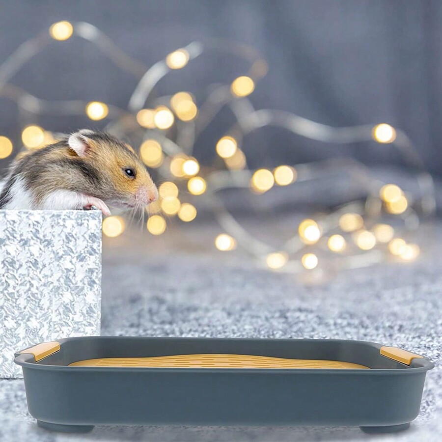 Rabbit Litter Box With Grate, Guinea Pig Litter Pan AntiTurnover Pet