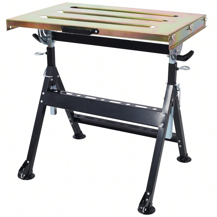 Portable 30"X20" Welding Table With 400lbs Load Capacity, Adjustable