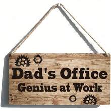 1pc Home Decoration Sign, Dad's Office Sign, Study Porch Decoration, Garage Decoration, Office Decoration, Father's Day Gift For Dad Birthday - Multicolor - View 2