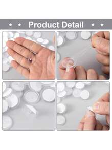 Self-Adhesive Transparent Removable Ceiling Hooks, No Damage No Drill Hooks For Hanging Wedding & Holiday Party Decorations