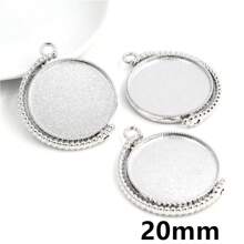 4 pièces Base de pendentif en rotation à double face compatible avec des cabochons ronds de 20/25/30 mm. Accessoires pour la conception de bijoux DIY.