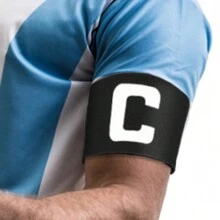 Brazaletes de capitán de fútbol: 1/2 paquetes Brazalete de capitán C, Brazalete de capitán de fútbol elástico, Bandas de capitán ajustables