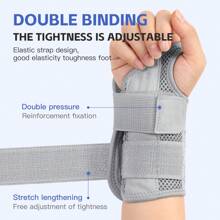 Vilico 1pc Wrist Support Brace, Night Wrist Splint With Adjustable Wrist Board, Unisex For Left & Right Hand, Gym Wrist Strap Accessory - Multicolor - View 3