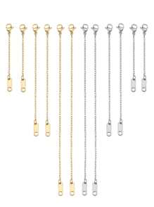 3/6/12 件项链延长器,不锈钢项链延长器,适用于项链,6/10/15cm-3/5/7.5/10/12.5/15cm 精致项链延长链套装,适合女士珠宝制作 - 延長鏈 - 查看 2