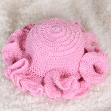 1 件时尚休闲手工钩针纯色荷叶边针织帽，适合女士日常通勤、节日派对穿着 - 彩色 - 查看 2