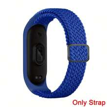 Bracelet solo en nylon compatible avec Xiao-Mi Mi Band 6 5 4 3/Amazfit Band 5, bande de remplacement pour sport réglable souple et colorée pour Xiao-Mi Mi Band 6 5 (NFC) pour hommes et femmes