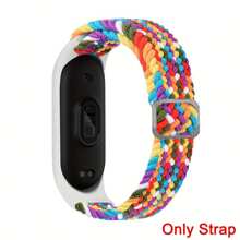 Bracelet solo en nylon compatible avec Xiao-Mi Mi Band 6 5 4 3/Amazfit Band 5, bande de remplacement pour sport réglable souple et colorée pour Xiao-Mi Mi Band 6 5 (NFC) pour hommes et femmes