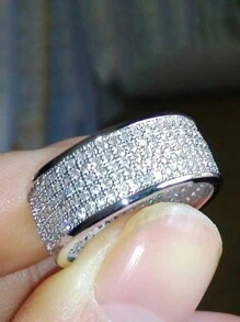 1 件经典 925 纯银方晶锆石戒指女士结婚珠宝精美珠宝 - 1# - 查看 10