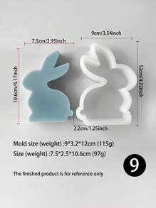 天使小屋兔子剪影模具，圣诞/感恩节主题蜡烛节日氛围装饰，摄影装饰道具，秋枫金秋装饰 - 白色 - 查看 13