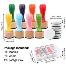 CYFUN DESIGN 3/10/16/20/13/53/43/33pcs Ink Mixing Sponge Tools