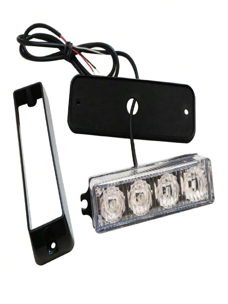 2 PCS 4LED Emergency Strobe Lights For Trucks 1224V Warning Flashing