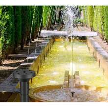 Bird Bath Fountain Pump Kit, Outdoor Solar Powered Water Pump Kit With 6 Nozzles, Fountain Solar Panel For Bird Bather, Garden Pond, Backyard Swimming Pool, Solar Pump For Outdoor Aquarium, SOLAR GARDEN FOUNTAIN FLOATING WATER PUMP WATER MESH FOR POND