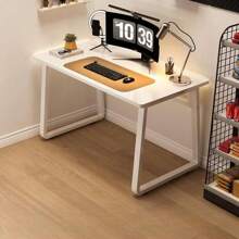Modern Sturdy Table Writing Desk Laptop Table ,Computer Desk Table Simple Gaming Table Home Desk Student Writing Desk Bedroom Desk Workbench Desk - 白色 - 查看 1