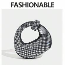 2024 Rhinestone Bag Internet Celebrity Fashion Pearl Portable Shoulder Dinner Bag Sim Wallet Card Holder Women's Bag, Suitable For: Ladies, Girls, Business, Travel, Dinner, Commuting, Bags Ladies Elegant