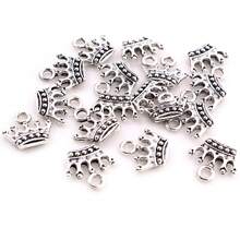 30 件 13x14 毫米皇冠吊坠锌合金金属 DIY 珠宝制作配件项链手链配件 - crown charms - 查看 12