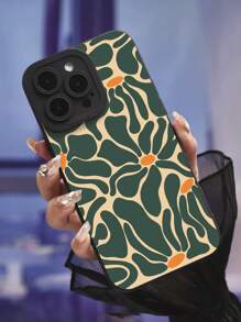 1 elegante funda para teléfono, no incluye cordón ni soporte. Funda de TPU con diseño abstracto floral y geométrico - Protección completa a prueba de golpes para 15/14/13/12/11/XS/XR/X//8//Plus/Pro/SE - Accesorio para teléfono unisex, protector y a la moda. - Multicolor - Ver 4