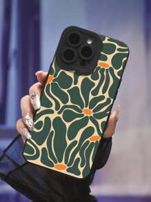 1 elegante funda para teléfono, no incluye cordón ni soporte. Funda de TPU con diseño abstracto floral y geométrico - Protección completa a prueba de golpes para 15/14/13/12/11/XS/XR/X//8//Plus/Pro/SE - Accesorio para teléfono unisex, protector y a la moda. - Multicolor - Ver 5