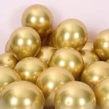 9 Inch Thickened Chrome Metal Balloon Wedding Party Decoration Wedding Balloon Set Can Use Printing - Gold - View 1