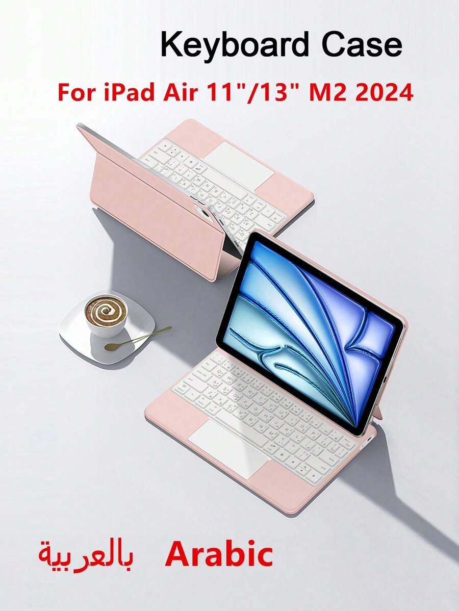 Arabic Smart Keyboard For IPad Air 11 Inch M2 2024 Air 13 Colorful