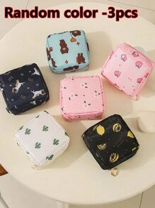 1pc Sanitary Pad Storage Bag, Portable Large Capacity, Minimalist Style, Waterproof, Used For Storing Sanitary Pads, Underwear Liners And Tampons, Valentine's Day Gift, Storage Bag, Cosmetics Bag, Coin Purse, Mini Bag Makeup Bag, Cosmetic Bag, Vacation Organizer, Large Capacity Makeup Organizer Makeup Case, For Lipstick, Brush, Skincare, Mobile Phone, Coin, Small Items, For Home, Gift, Vacation And Festival Halloween Christmas Multifunctional Use,Boho Vibes