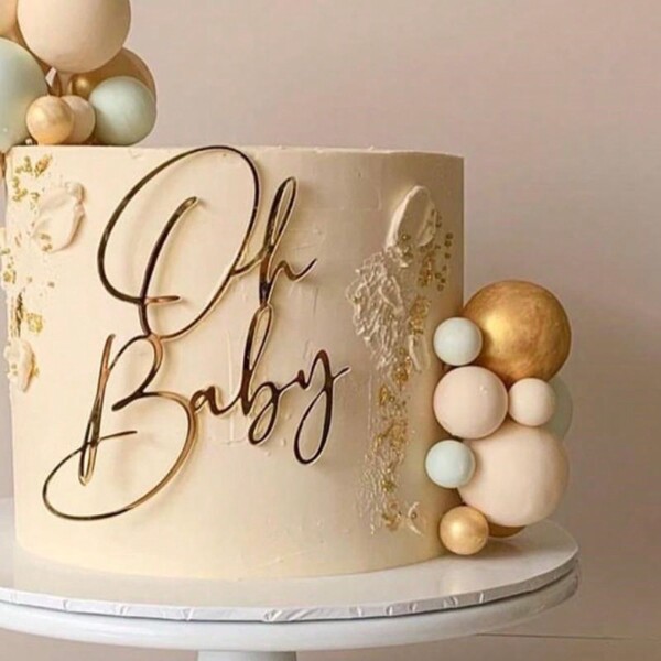 3pcs/12pcs Acrylic Baby Cake Topper Welcome B Aby S Hower Supplies Party Decorations Gender Reveal Oh Baby Cake Decoration