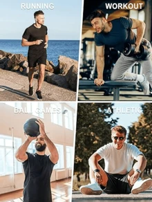 Ripoll Kit 3 Dryfit Men's Training Gym Sports T-Shirt - 寶藍色 - 查看 7