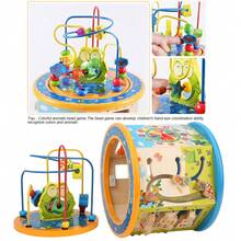 8 In 1 Multipurpose Children Bead Maze Clock Chess Activity Cube Educational Toy Multifunctional Bead Mazer - Multicolor - View 7