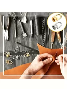 Phụ kiện túi xách tự làm, bộ khóa cài bằng hợp kim kẽm, thích hợp cho túi xách tay, phụ kiện tự làm có thể tháo rời kèm ốc vít, áp dụng cho túi xách và ốp điện thoại. - Nhiều màu - Xem 6