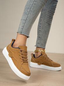Damenschuhe, Modische Sneaker, Leichte Slip-On Skater Schuhe