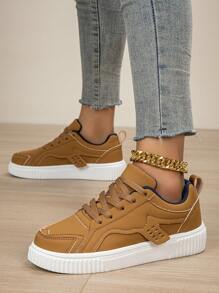 Damenschuhe, Modische Sneaker, Leichte Slip-On Skater Schuhe