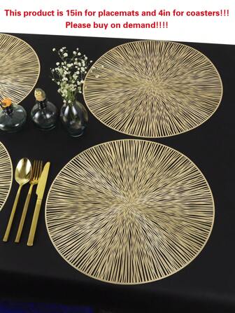 Bordstabletter Set med 1/2/4/6/8 PVC bordsunderlägg för köksbord inomhus/utomhus Tvättbar Värmebeständig bordstablett Torkbar matbordsmattor och koppunderlägg för camping, festival, bröllop, fest