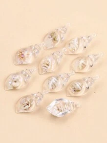 SWEET BELL 10 cái Bảy Màu sắc Hoạt hình Biển Hình con ốc Vật rủ xuống Chế tạo Của ABS Nhựa , Thích hợp Đối với DIY Đồ trang sức , Quần áo , Thủ công , Vòng tay Và Móc chìa khóa Phụ kiện - Nhiều màu - Xem 5