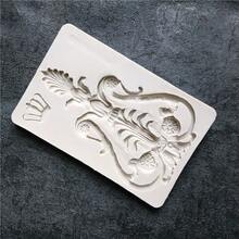 1 khuôn silicon fondant dập nổi phong cách châu Âu cổ điển, dụng cụ trang trí bánh cupcake, khuôn silicon, khuôn kẹo/socola, phụ kiện nhà bếp, dụng cụ làm bánh - Màu Xám nhạt - Xem 4