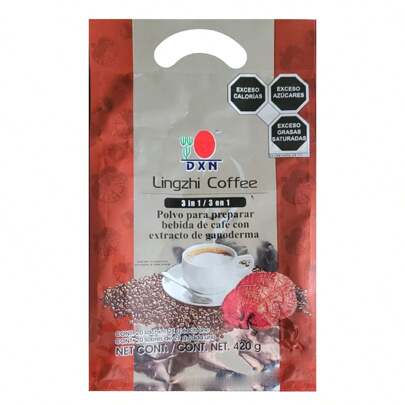 Café DXN Lingzhi coffee 3 en 1 Café con crema y ganoderma (20 sobres)