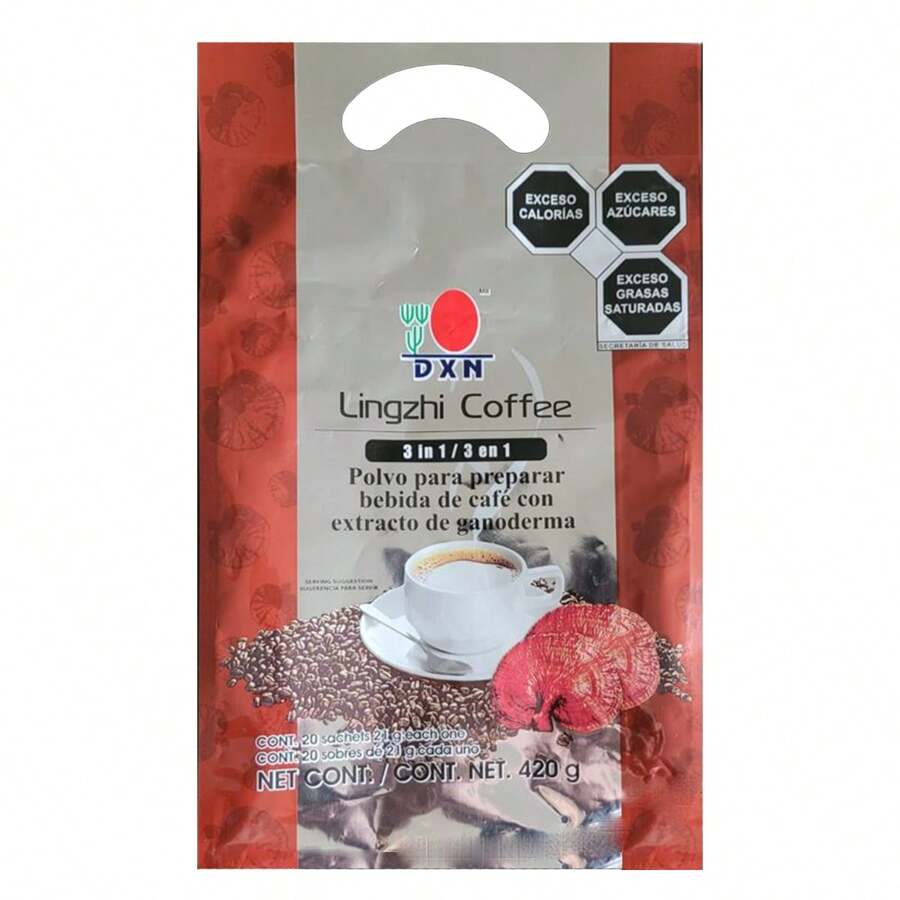 Café DXN Lingzhi coffee 3 en 1 Café con crema y ganoderma (20 sobres) - 1 pc - Ver 1