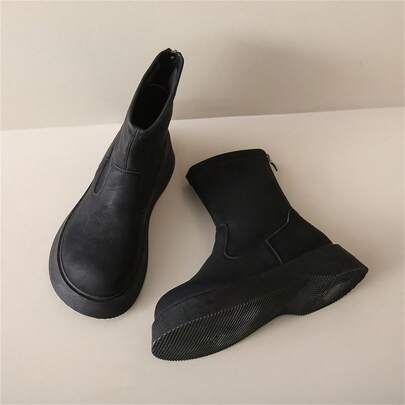 "Autumn's Vintage-Inspired Boots - Fashionable, Comfortable & Versatile High-Top Casual Boots For Women"